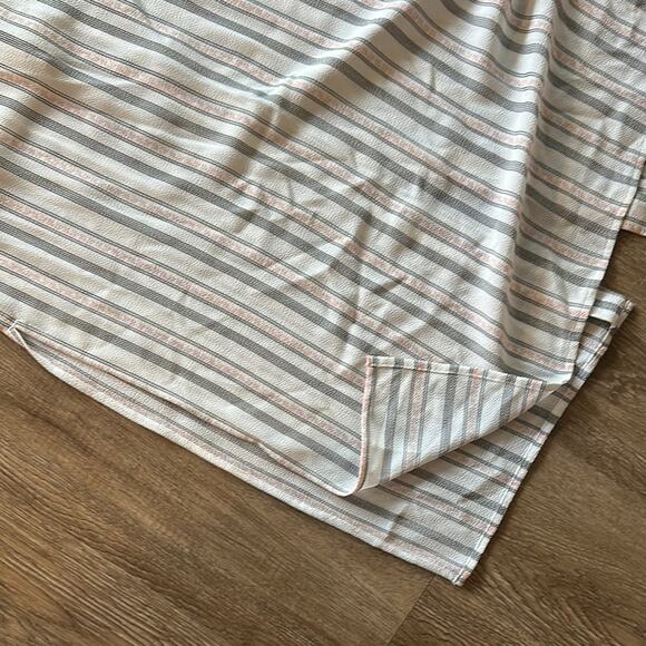 Kaari Blue High Neck Sleeveless Maxi Dress Cream Black & Pink Striped XS - Picture 5 of 6